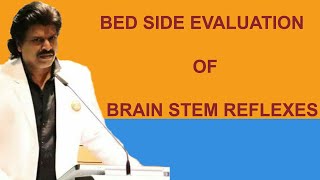 BED SIDE EVALUATION OF BRAIN STEM REFLEXES [upl. by Ardnayek]