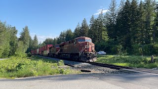 Trains BC 2023 CPKC 112 Intermodal  Emory Bar Canada 01JUN23 CP ES44AC 8829 Leading [upl. by Dahl]