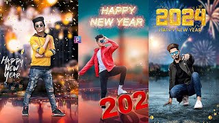 Happy new year 2024 photo editing  new year photo editing  mgx editor [upl. by Nnaitak]