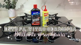 🧼LIMPIEZA FACIL de ESTUFA VITROCERAMICA Binner Estufas Cristal Templado motivaciondelimpieza [upl. by Kotta]