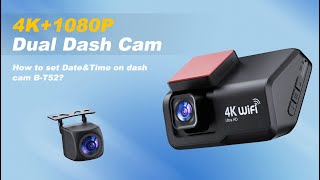 How to set DateampTime on dash cam BT52 [upl. by Tenn448]