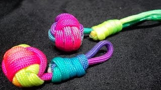 Paracord porte clefs balle Weavy loops tuto francais [upl. by Fotinas]