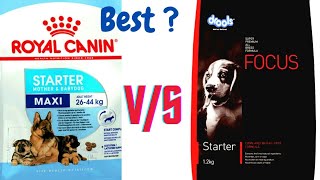 ROYAL CANIN STARTER Vs DROOLS Focus STARTER comparison  BEST EVER Comparison [upl. by Garges698]