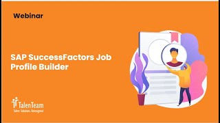 SAP SuccessFactors Job Profile Builder [upl. by Flss192]