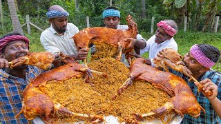 INSIDE MUTTON BIRYANI  Full Goat Mutton Cooking with Stuffed Biryani  Mutton Inside Biryani Recipe [upl. by Llegna]