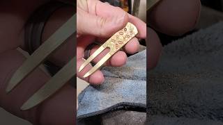 Making Silverloaf Custom Divot Tools Hand Hammered Brass golf cooltools satisfying [upl. by Nnaarat]