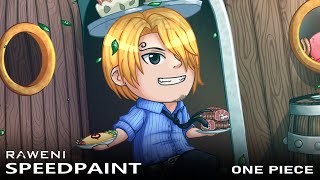 ONE PIECE Chibi Sanji Speedpaint [upl. by Ixel]