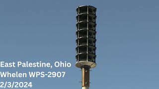 East Palestine Ohio  Whelen WPS2907 Siren Test  30 Second Alert  232024 [upl. by Ayhdiv248]