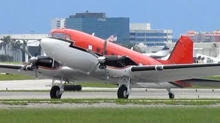 Douglas DC3 Turbine Engines BT67 Basler Takeoff from KFXE [upl. by Oiretule]