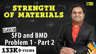 SFD and BMD  Problem 1  Part 2  Shear Force and Bending Moment Diagram  Strength of Materials [upl. by Verity]