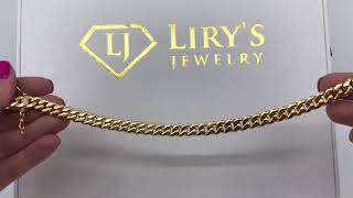 Miami Cuban Link Bracelet with diamond box clasp button 18kt 8mm 9” 00823454 [upl. by Aziram]