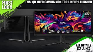 MSI New QDOLED Gaming Monitor Lineup Launched At CES 2024  Explained All Spec Features And More [upl. by Nirtiac108]