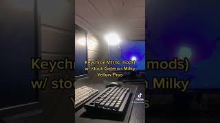 Keychron V1 with stock Gateron Milky Yellow Pro switches [upl. by Sitra813]