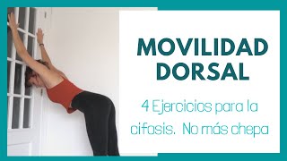 FisioConsejo MOVILIDAD DORSAL 6min 4 Ejercicios para la CifosisChepa [upl. by Idaline]