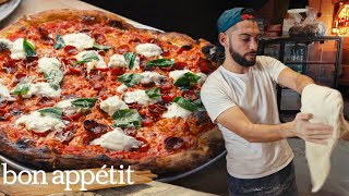 Brooklyn’s Hottest Pizzeria is Reinventing The New York Slice  On The Line  Bon Appétit [upl. by Relyhcs]