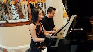 QUOC VO amp THANH NHA  Hoà Tấu Piano [upl. by Ssur]