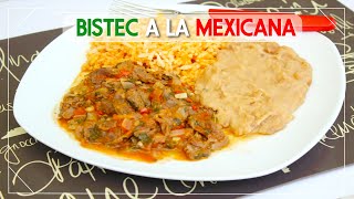 BISTEC A LA MEXICANA  BISTEC RANCHERO 😋  Mirem Itziar ❤ [upl. by Jeniffer]