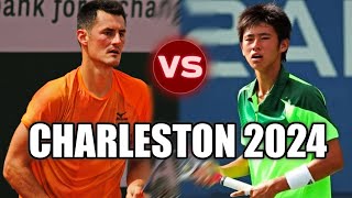 Bernard Tomic vs Naoki Nakagawa CHARLESTON 2024 [upl. by Fredek]