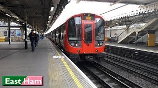 London Underground  East Ham  District  Hammersmith amp City lines  S7 Stock [upl. by Acinomaj]