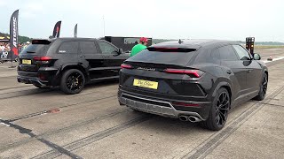 Jeep Grand Cherokee Trackhawk SRT vs Lamborghini Urus [upl. by Albertson595]