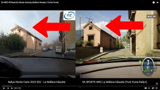 EA WRC 2023 VS Real Life Monte Carlo La Bollène Vésubie  Col de Turini [upl. by Gnaw]