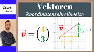 Vektoren  Was ist das  Schreibweise  ganz einfach erklärt  Parallelverschiebung  ObachtMathe [upl. by Aita]