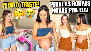 PROVANDO MINHAS ROUPAS NOVAS NA GRAVIDEZ FIQUEI MUITO TRISTE com o RESULTADO 😭🤡😱 [upl. by Sands]