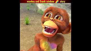 How a Monkey and a Magical Trunk Created a Rainbow 🌈  Animated Storytimeshorts [upl. by Ahcsatan]