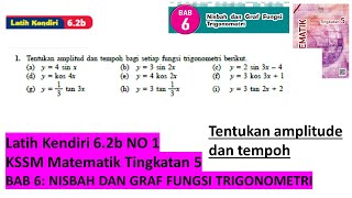 KSSM Matematik Tingkatan 5 latih kendiri 62b no1 Nisbah dan graf fungsi trigonometri spm [upl. by Lered977]