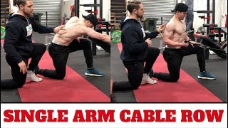 Single Arm Cable Row Lat Hypertrophy [upl. by Atnauq]