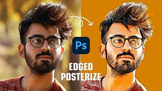 Turn a photo into an illustration Edged posterize in Photoshop 2021 [upl. by Arakawa]