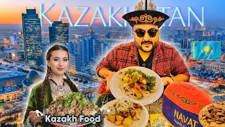 I tried Kazakh Food For the First time  Best Veg Indian Restaurant in Almaty Kazakhstan  Must try [upl. by Eiten]