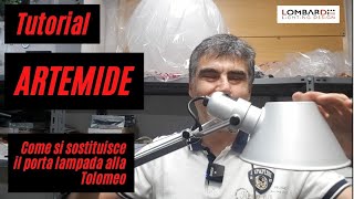 Lampada Tolomeo Artemide come si sostituisce il portalampade con interruttore [upl. by Sheffie]