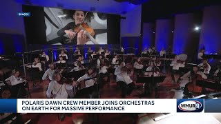 Polaris Dawn crew member joins orchestras on Earth for massive performance [upl. by Lait]