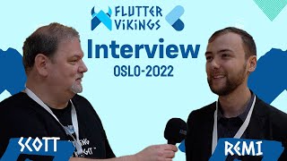 Interview with Remi Rousselet at FlutterVikings Oslo 2022 [upl. by Kwabena]