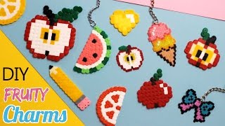 DIY Fruity Back to School Perler Bead Charms Part 2 [upl. by Nena]