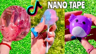 DIY NANO TAPE BALLOON amp NANO BUBBLE SQUISHMALLOWS 😱🫧 How to Make a Nano Tape Squishy Compilation [upl. by Crin]