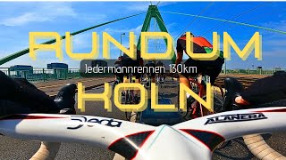 Rund um Köln 2023 Jedermann Rennen  Mein erstes Mal  130km mit 1470 Höhenmeter 🇩🇪 [upl. by Akinom]