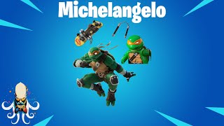 Michelangelo  Skin Showcase amp Gameplay  Fortnite [upl. by Aenet191]