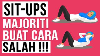 SitUps  Majoriti buat dengan cara yang SALAH [upl. by Schapira]