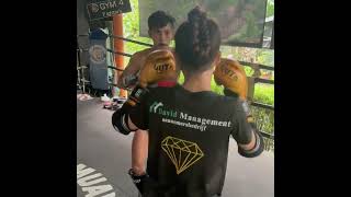 Vienna Briels 🇳🇱 technical sparring with Kru Cab ahead of IFMA Muay Thai Youth World Championships [upl. by Klaus]