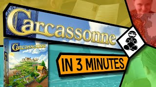 Carcassonne  How to Play in 3 minutes  BoardgameNinja [upl. by Lavinie]