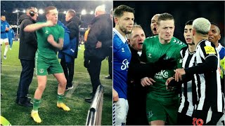 Jordan Pickford involved in heated clash between Newcastle Players  Everton Vs Newcastle [upl. by Nereids]