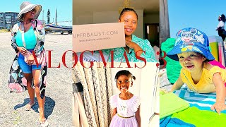 VLOGMAS EP3  BEACH WITH THE KIDS  SUPERBALIST UNBOXING  MORE  SOUTH AFRICAN YOUTUBER [upl. by Alda]