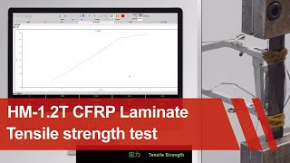 Tensile Strength Test of HM Carbon Fiber Laminate 12mm15mm [upl. by Avin849]