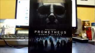 Prometheus Media Markt Steelbook inkl Lenticularcover Bluray unboxing [upl. by Derwood]