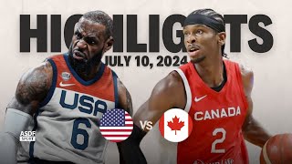 USA vs CANADA First HALF Game Highlights Friendly International Games 2024 [upl. by Natsirk]