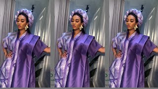 DIY DOUBLE PLEATED SHOULDER BUBU DRESS AGBADA DRESS WITH COLLAR [upl. by Weston165]