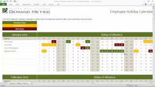 Employee Holiday Calendar Template 2013 [upl. by Critchfield]