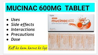 Mucinac 600mg Tablet  Uses amp Side effects  Health Guiding [upl. by Sholom]